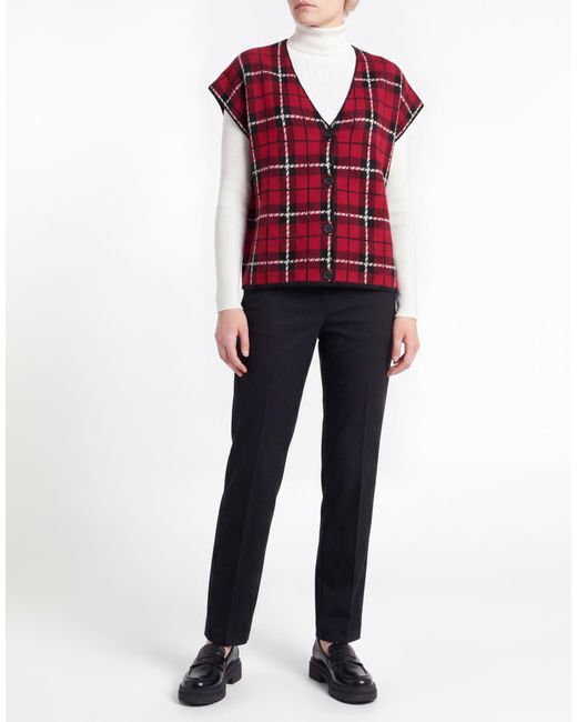 Dixie Red Cardigan Acrylic, Viscose, Wool, Cashmere