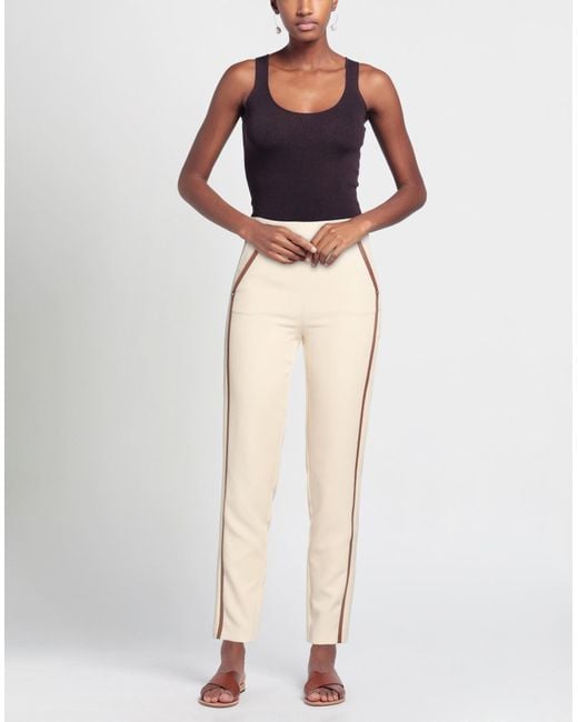 SIMONA CORSELLINI Natural Pants Polyester, Elastane