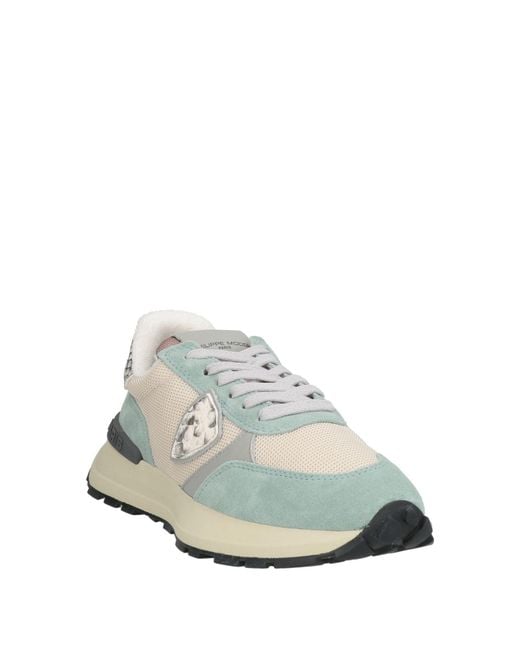 Philippe Model White Sneakers Leather, Textile Fibers