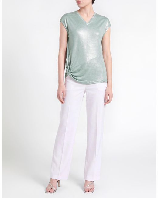 Herno Green T-Shirt Linen, Cotton, Viscose