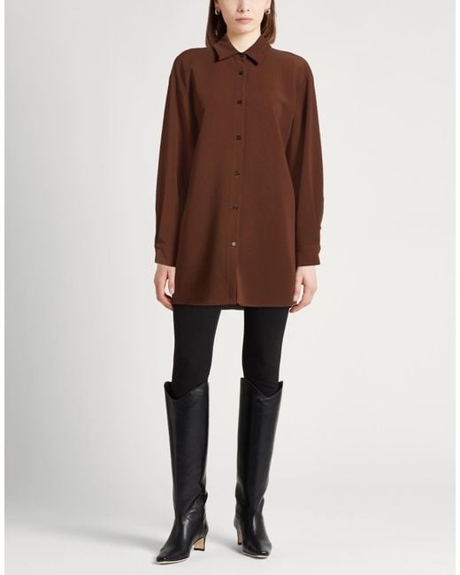 Alysi Brown Jacket Polyester, Viscose, Elastane