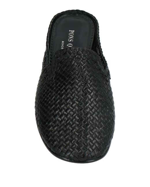 Pons Quintana Black Mules & Clogs Leather