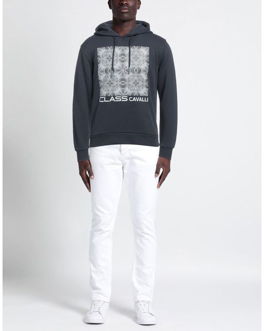 Roberto Cavalli Blue Midnight Sweatshirt Cotton for men