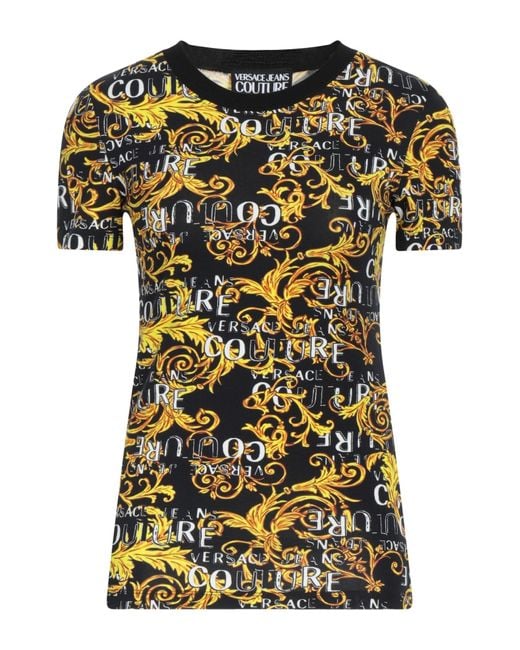 Versace Jeans Couture Black T-Shirt Cotton, Elastane