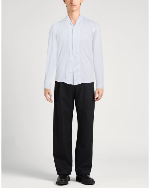 Daniele Alessandrini White Shirt Polyester, Viscose, Elastane for men