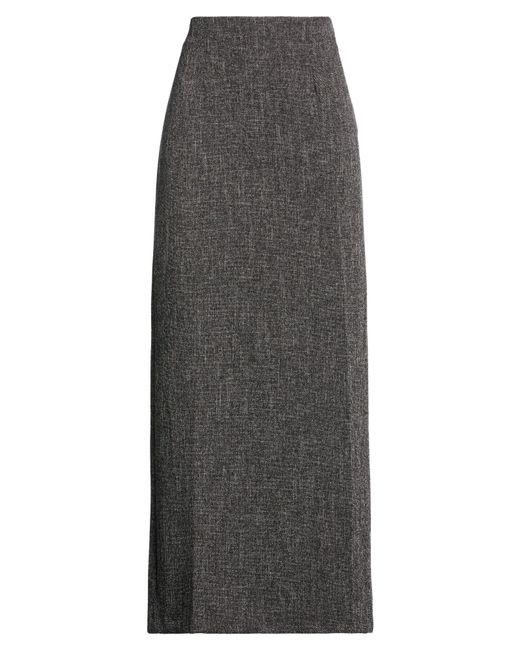 Kaos Gray Maxi Skirt Polyester, Viscose, Elastane