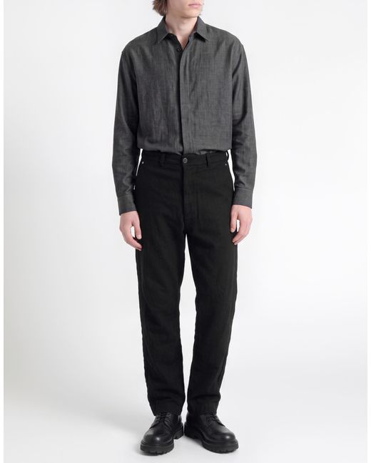 Masnada Black Pants Wool, Elastane for men