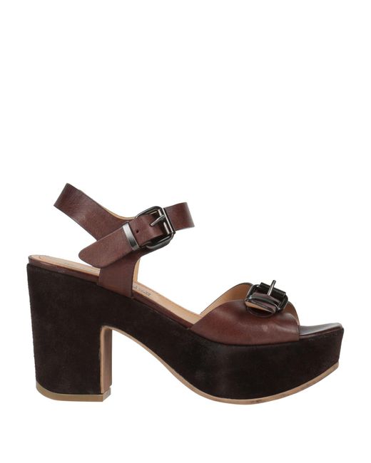 Laura Bellariva Brown Sandals Leather