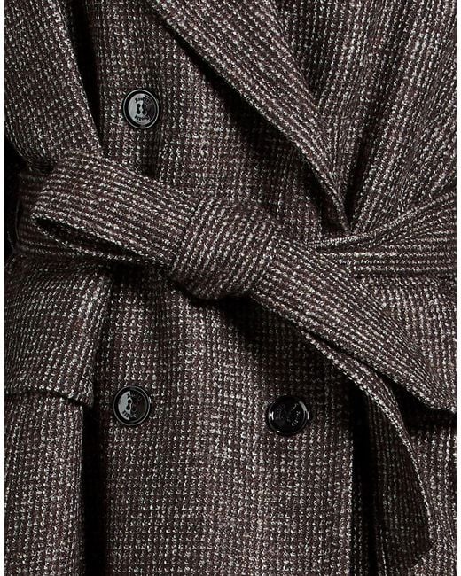 Moorer Gray Charcoal Coat Modal, Polyamide, Elastane