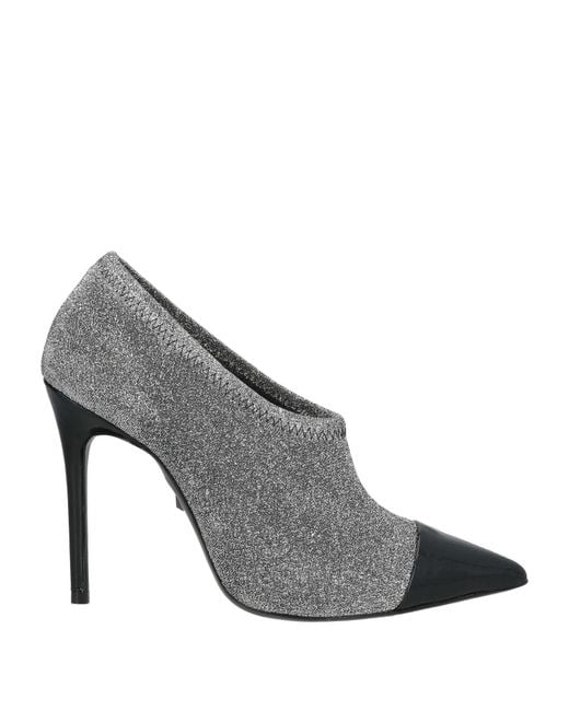 SCHUTZ SHOES Gray Pumps Textile Fibers, Leather