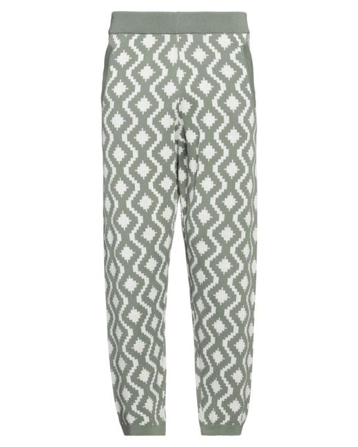 FILIPPO DE LAURENTIIS Green Military Pants Cotton for men