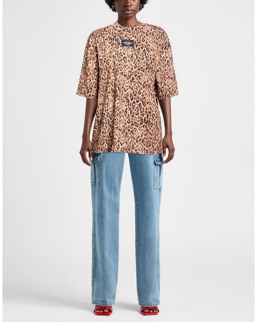 Just Cavalli Pink Camel T-Shirt Cotton