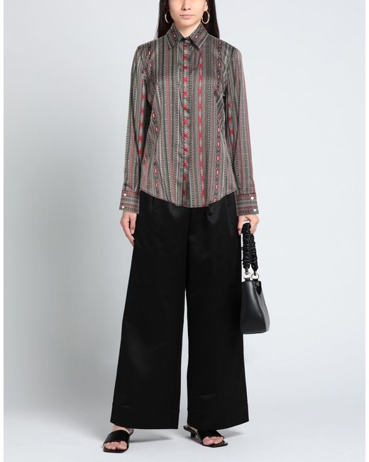 Camicettasnob Gray Shirt Viscose, Silk, Elastane