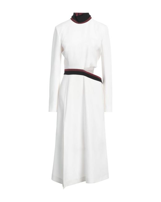 Mugler White Midi Dress Polyester, Acetate, Polyurethane