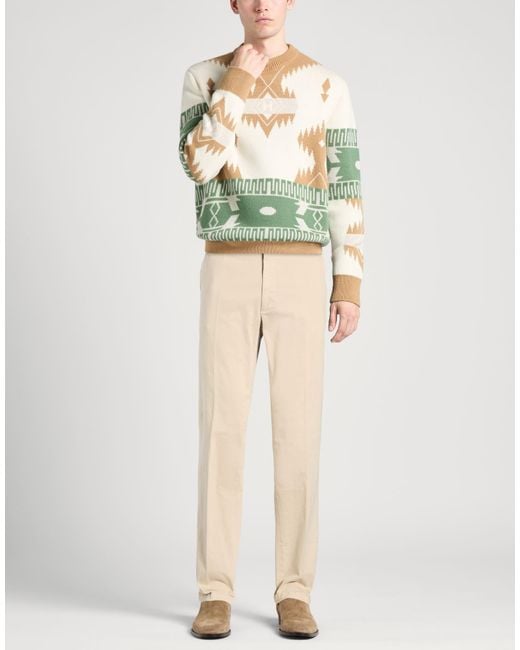 Trussardi Natural Pants Cotton, Elastane for men