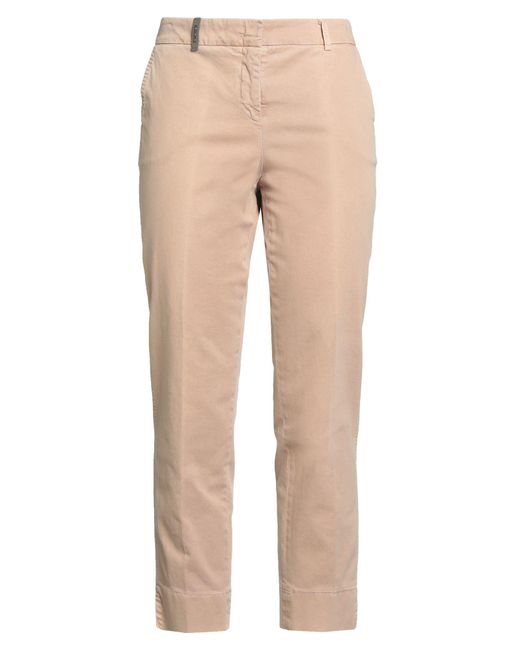 Peserico Natural Icon 4718 Pants Cotton, Elastane