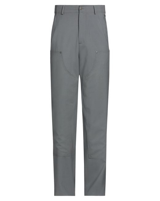 MSGM Gray Pants Virgin Wool, Elastane for men