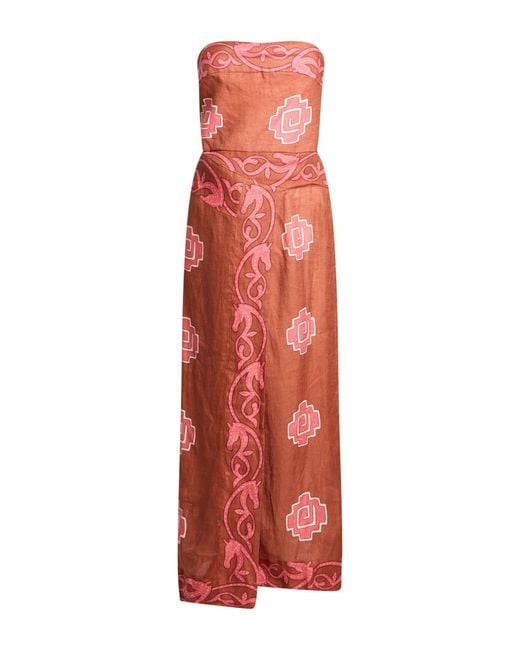 Johanna Ortiz Red Midi Dress