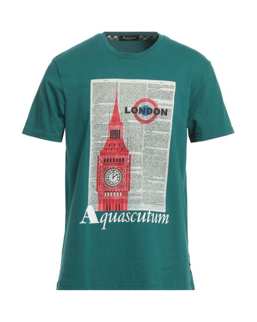 Aquascutum Green T-shirt for men