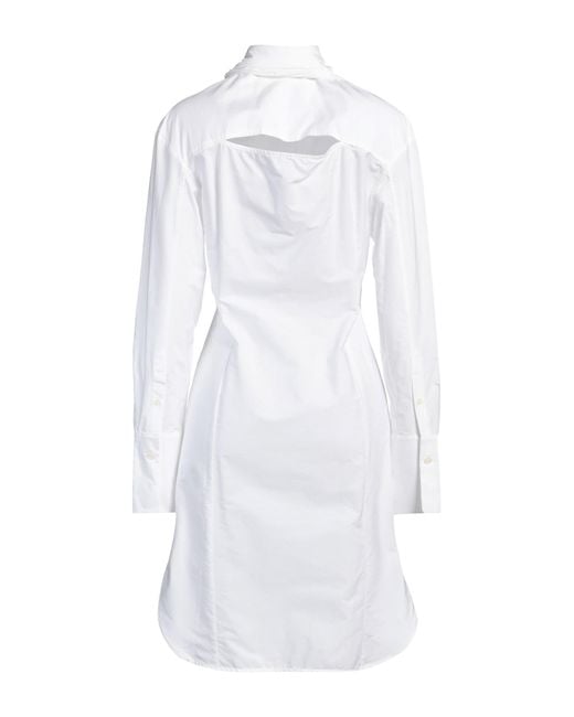 Victoria Beckham White Midi Dress Organic Cotton, Polyester, Recycled Polyester