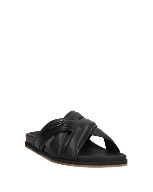 Santoni Black Sandals for men