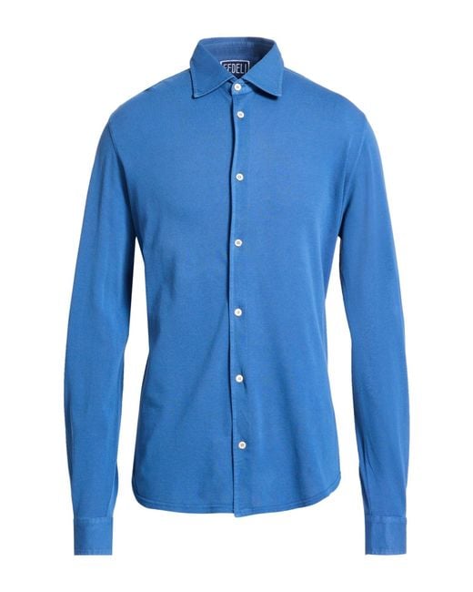 Fedeli Blue Shirts for men