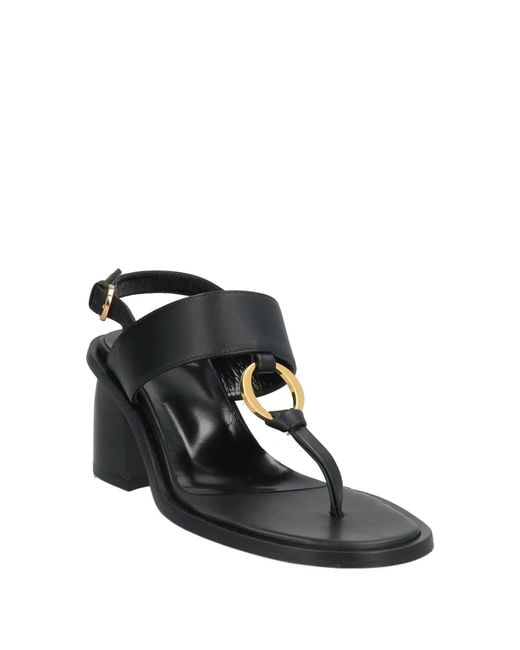 Odissi Black Thong Sandal Leather
