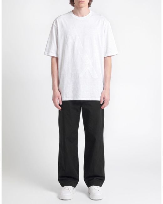 ARMANI EXCHANGE White T-Shirt Cotton for men