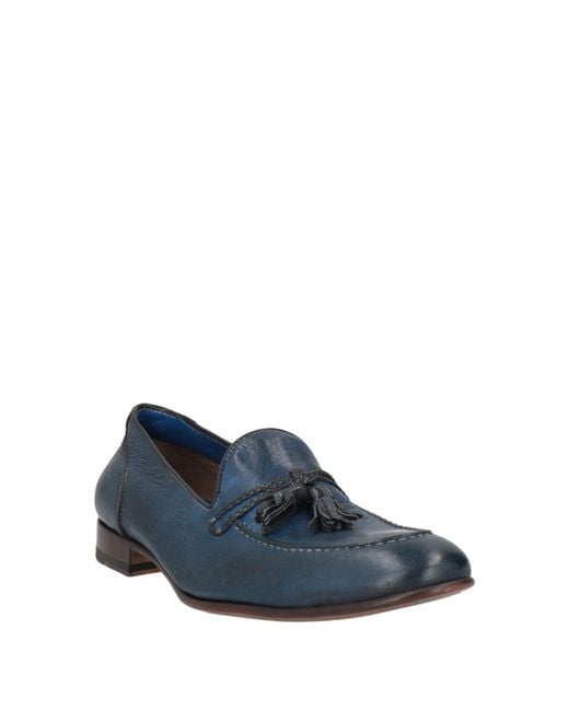 Calpierre Blue Loafers Leather for men