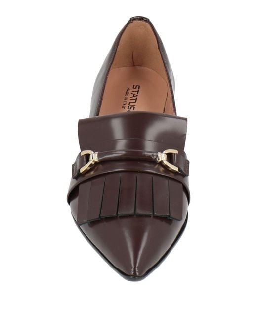 Status Brown Loafers Leather