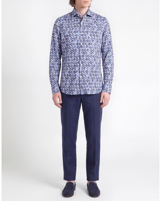 Sonrisa Blue Shirt Cotton for men