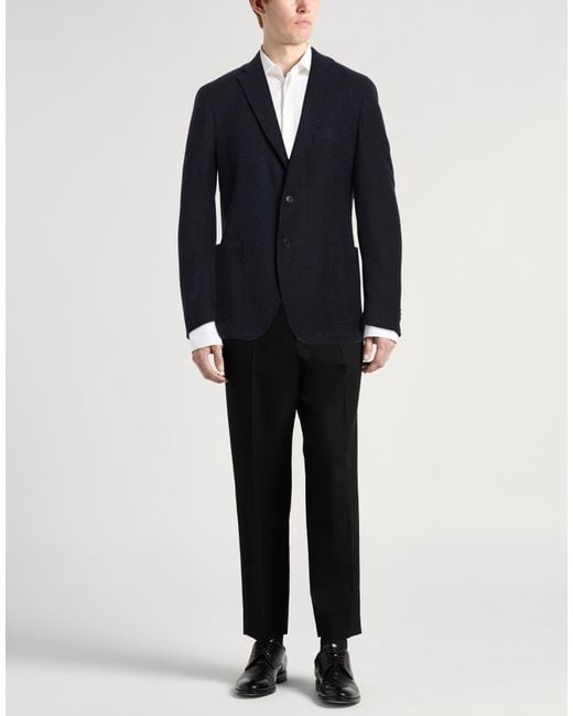 Tombolini Blue Midnight Blazer Wool, Polyamide for men