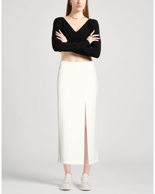 Liviana Conti White Midi Skirt