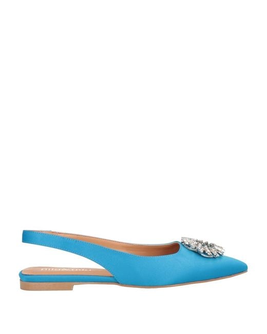 Nila & Nila Blue Azure Ballet Flats Textile Fibers