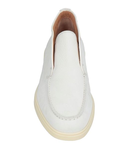 Santoni White Ankle Boots Leather for men