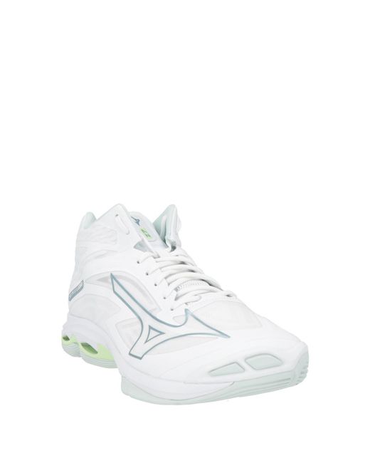 Mizuno White Sneakers Synthetic Fibers, Textile Fibers for men