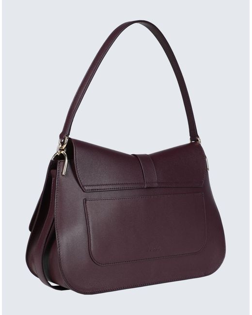 Furla Purple Flow L Top Handle -- Deep Handbag Calfskin