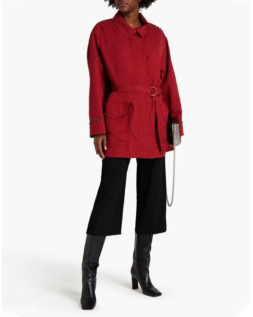 Roberto Cavalli Red Overcoat