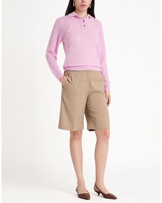 Peserico Pink Easy Sweater Alpaca Wool, Polyamide, Virgin Wool