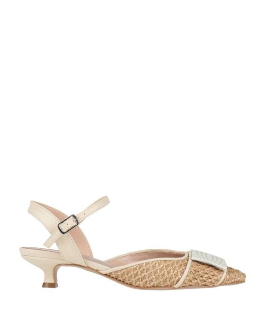 Compagnia Italiana Natural Pumps Textile Fibers, Leather