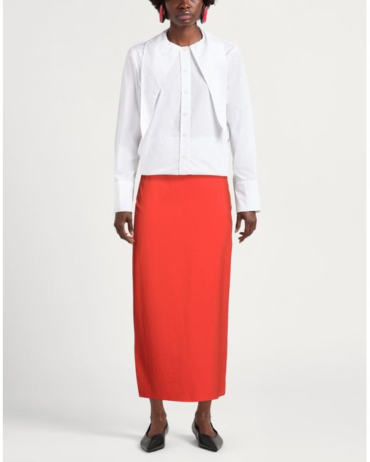 MEIMEIJ Red Midi Skirt