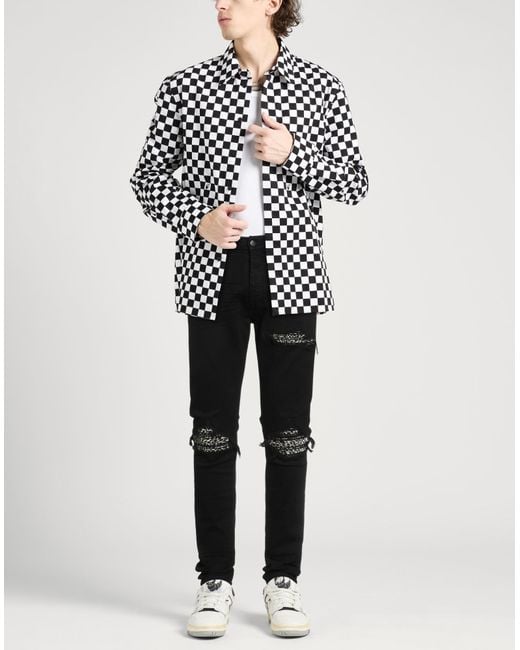 Amiri Black Jeans Cotton, Elastomultiester, Elastane, Viscose for men
