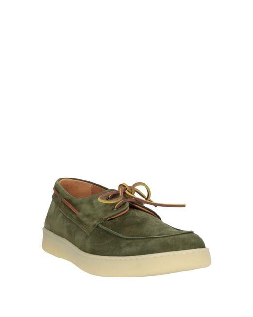 Baldinini Green Loafers Leather for men