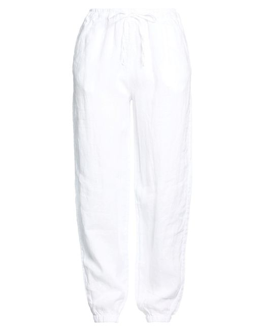 Crossley White Pants Linen
