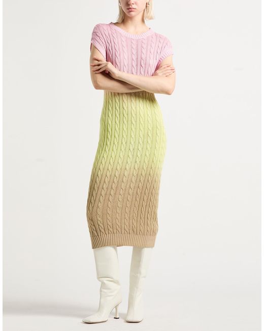 Jucca Pink Midi Dress Cotton