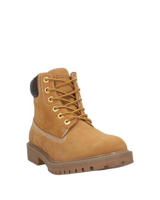 Docksteps Brown Camel Ankle Boots Leather