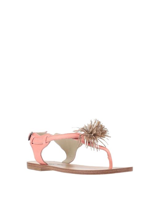 Anniel Pink Toe Post Sandals