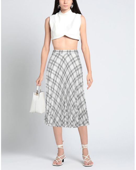 Barbour Gray Midi Skirt