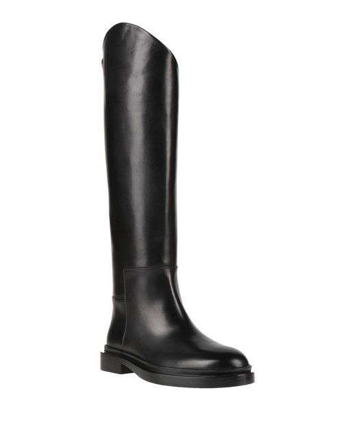 Jil Sander Black Boot Leather