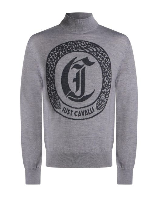 Just Cavalli Gray Turtlenecks for men